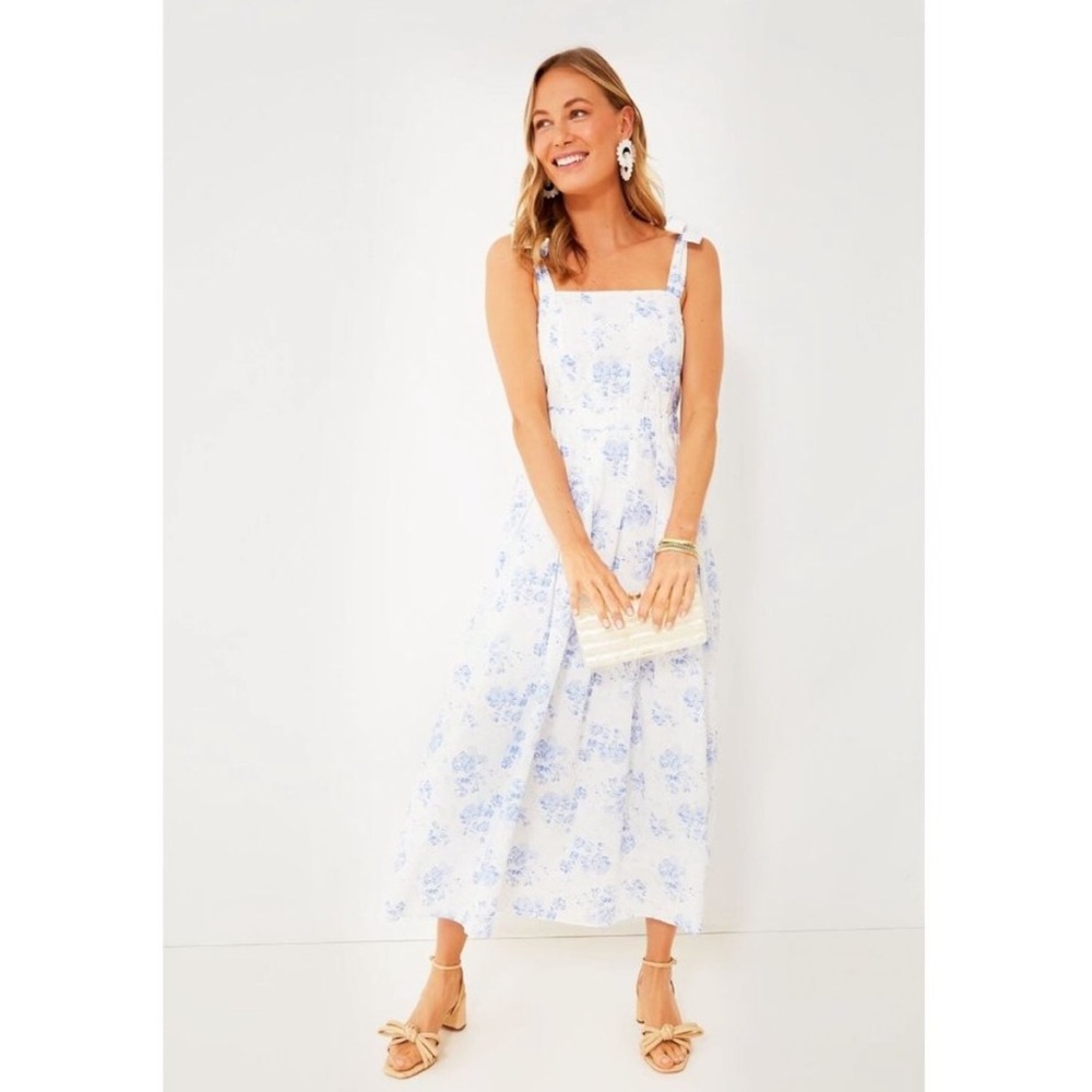 Hyacinth House by Tuckernuck Blue Chintz Teagan Midi Dress